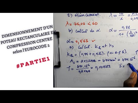 EXERCICE 1 : DIMENSIONNEMENT D'UN POTEAU RECTANGULAIRE SELON L'EUROCODE 2 EN COMPRESSION CENTRE