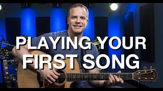 Playing Your First Song - Beginner Guitar