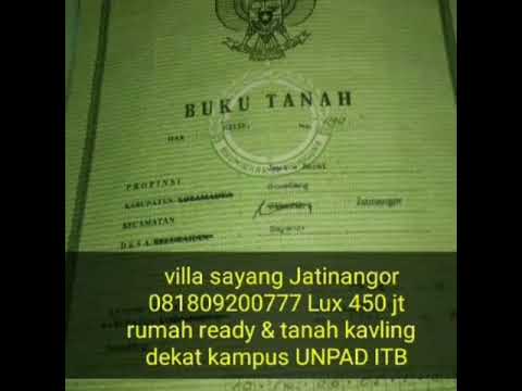 Tanah dijual rumah Sayang Jatinangor 081809200777 jual rumah siap huni , villa sayang Jatinangor