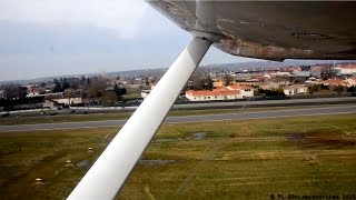 preview picture of video 'Touch and go in a Cessna 152 at Albi-Le Séquestre [LBI/LFCI]'