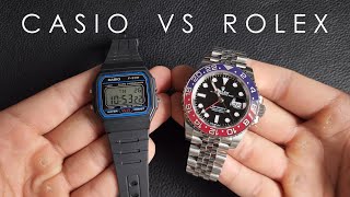 Casio F91W vs Rolex Pepsi GMT Master 2: Two Icons Compared