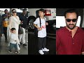 It's Family Time 😍 Kareena Kapoor Khan, Saif Ali Khan with their Kids Papped at Mumbai Airport 💖📸✈️