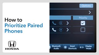 Honda How to Prioritize Paired Phones