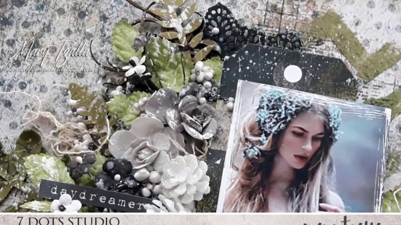 Scrapbooking Tutorial - Mixedmedia layout - Daydreamer by Mary Tzalla