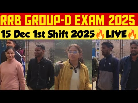 RRB GROUP D ANALYSIS 🛑 LIVE 🛑 15 Dec 1st Shift VARANASI 🔥 RRB GROUP D ANALYSIS 🔥 #exammoto 🔥🙏