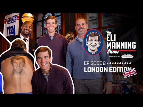 Eli Manning Travels to LONDON! Osi Umenyiora Visits & Vernon Kay Reveals CRAZY Tattoo 👀