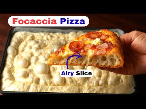 Soft Airy Focaccia Pizza with Meat Lovers Toppings