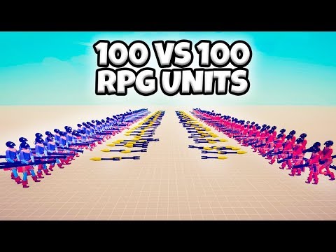 100 VS 100 RPG LAUNCHER UNITS BATTLE | TABS MODDED GAMEPLAY