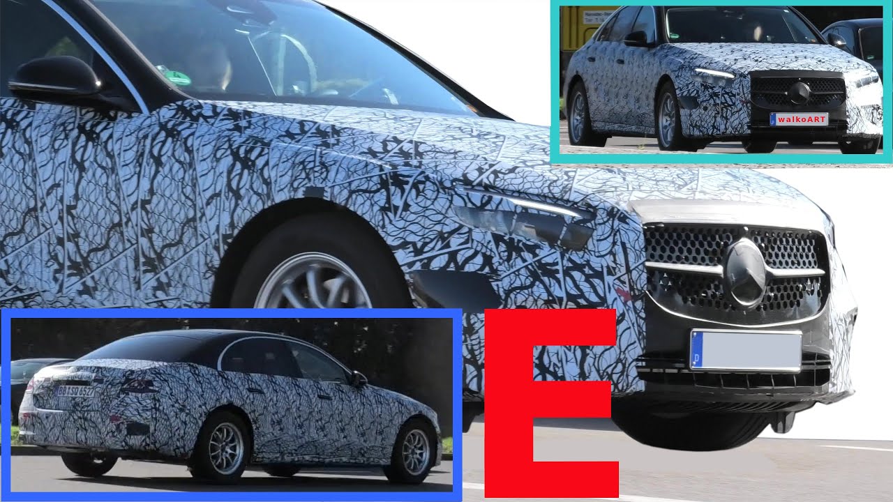 Mercedes Erlkönig 2x W214 E-Klasse 2023 E-Class prototypes * 4K SPY VIDEO facade placeholder