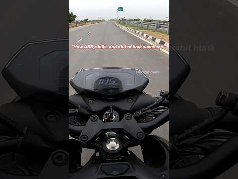 Why ABS Is Necessary 🤯 Bajaj Pulsar N150 Panick Braking #shorts #pulsarn150