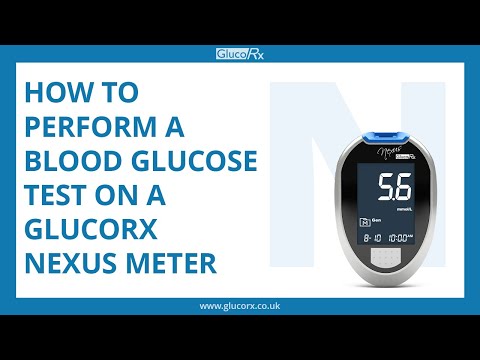 How to perform a blood glucose test on a GlucoRx Nexus meter