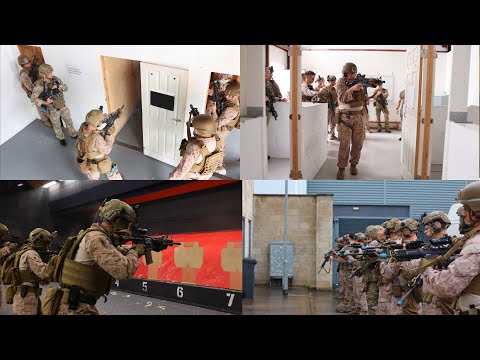 U.S. Marine Corps Security Forces and Royal Marine Commando: Room Clearing Drills & CQB Training