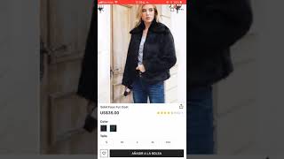 Abrigo de peluche negro
