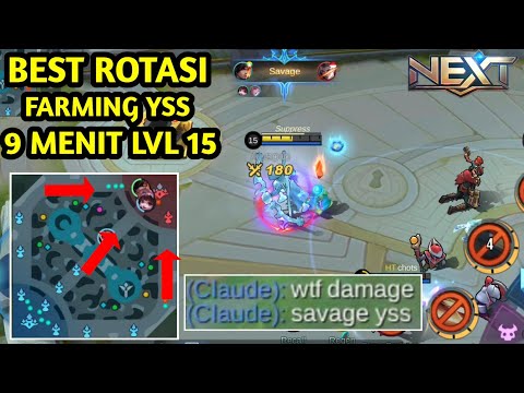 BEST ROTASI FARMING YI SUN SHIN 9 MENIT LVL 15 NEW PATCH/UPDATE NEXT (PLEASE TRY) | MLBB GAMEPLAY !!