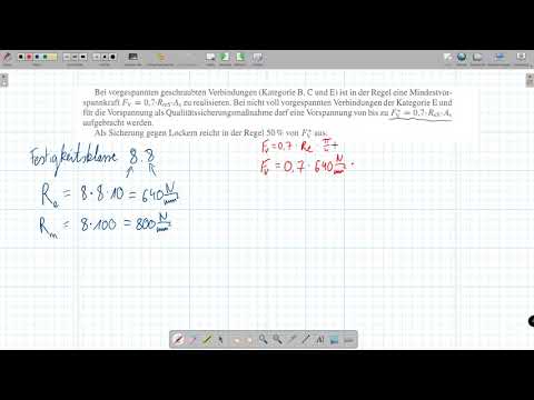 Dehnschraube berechnen - Vorspannkraft, Nachgiebigkeit der Schraube ( Detailierte Version )