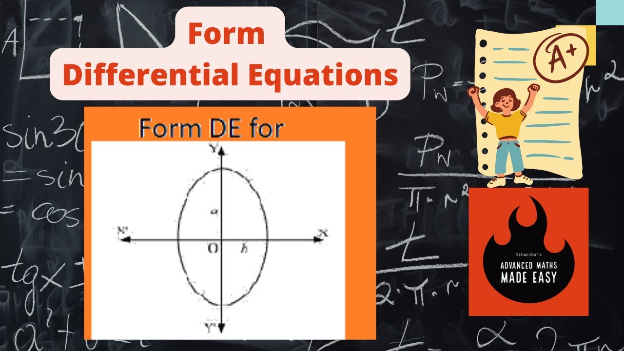 Form Differential equation for ellipses, foci on y-axis, center at origin