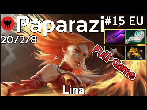 Paparazi plays Lina!!! Dota 2 Full Game 7.21