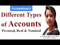 Different Types Of Accounts Types Of Accounts Real Account Nominal Account Personal Account