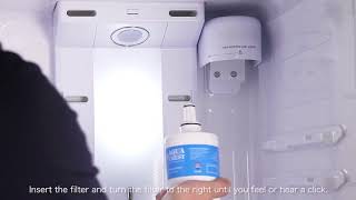 AQUACREST DA29-00003G Refrigerator Water Filter Installation Video