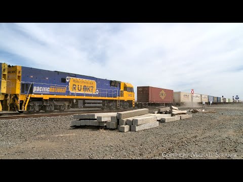 Pacific National 6PM7 Container Train At Gheringhap Loop (26/2/2024) - PoathTV Railways