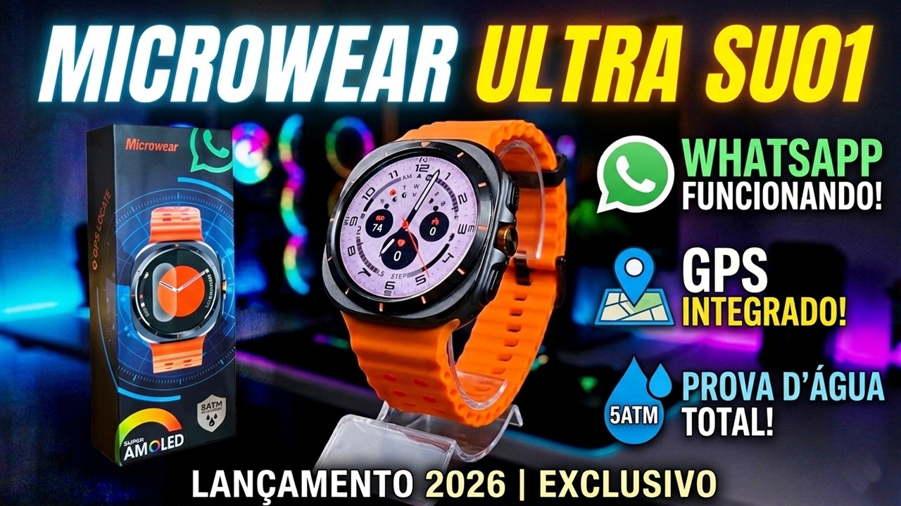 Miniatura da avaliação em vídeo de Smartwatch CONNECT_ECOM 1.85" com Chamadas e WhatsApp
