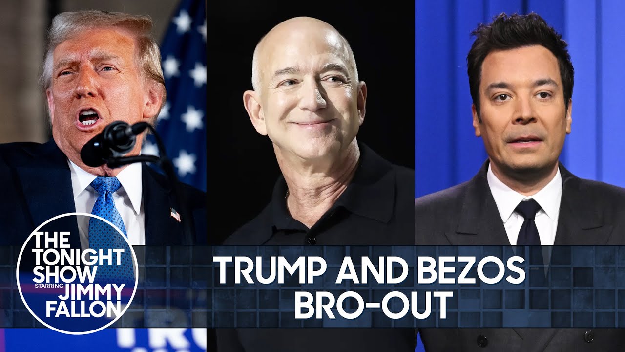 Trump Hosts Jeff Bezos at Mar-a-Lago, Uber Donates $1 Million to Trump's Inauguration | Tonight Show