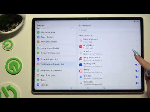 How to Turn On/Off App Notifications on HUAWEI MatePad Pro 12.6 – Notifications Settings