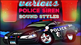 Various Police Siren Sounds and Styles / Reverse P