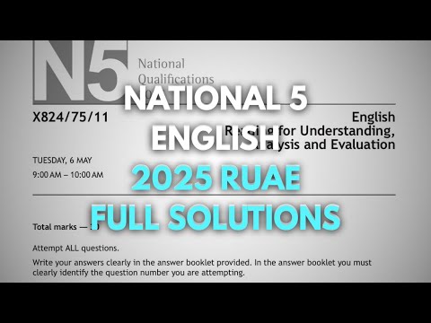 SQA National 5 English 2025 RUAE Full Solutions