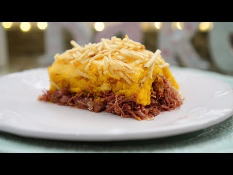 ESCONDIDINHO DE CARNE SECA E ABÓBORA