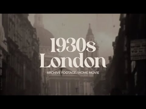 Archive footage of Street Scenes Around London in the 1930s, England home movie film