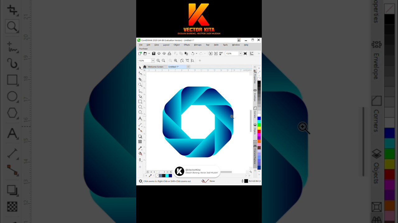 Crazy This Stunning Logo Was Made Only from a Polygon in CorelDRAW #coreldraw #logo #design #fypage