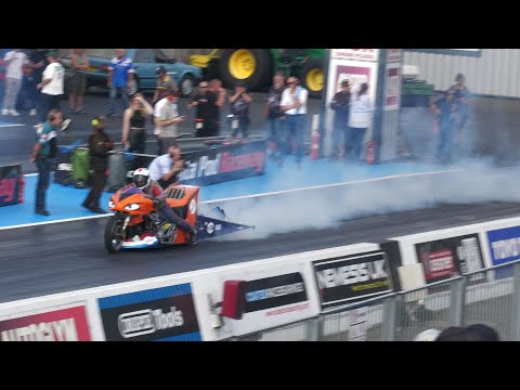 Top Fuel Euro Finals Drag Bikes Qualifying Runs at Santa Pod and other classes. Hang on!!!