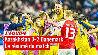 Kazakhstan 3-2 Danemark : Le résumé d'un match au scénario complètement fou (Qualif Euro 2024)