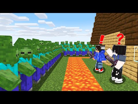 100,000 ZOMBIES VS Most Secure House | Minecraft