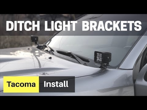 Tacoma Hood Hinge Rago Ditch Light Bracket Install & KC Lights