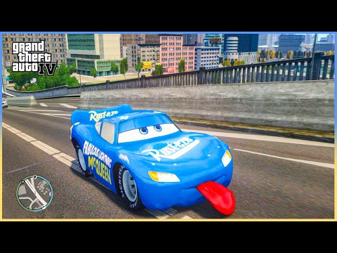 Crazy Rayo Lightning McQueen Car Crash Testing Ep.7 - GTA 4