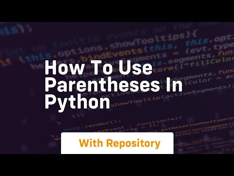 How to use parentheses in python