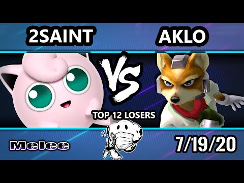 GOML 2020 SSBM - Aklo (Fox) Vs. 2saint (Jigglypuff) Melee Top 12 Losers