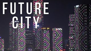 Discover the world`s best futuristic city lights show, in GuangDong province, China . . . ShenZhen 深恨 gigantic LED city light show