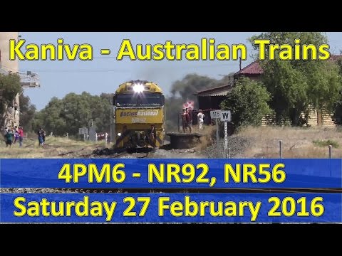 4PM6 - NR92 & NR56 Kaniva - Saturday 27 February 2016 - HD Australian Trains
