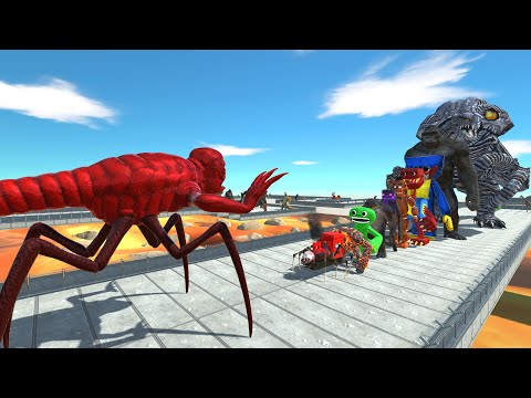 Titanus Red vs King Kong LAVA DEATH RUN - Animal Revolt Battle Simulator
