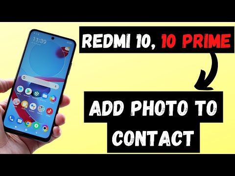 Redmi 10, Prime How to Add Photo To Contact
