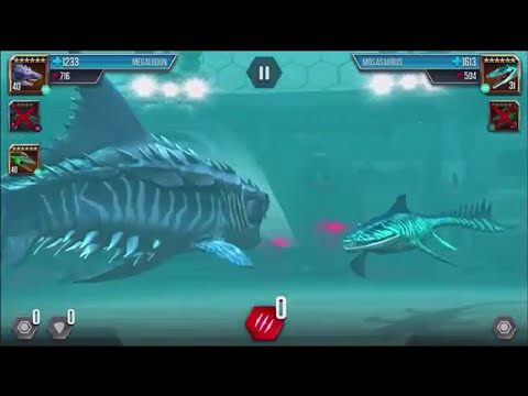 Jurassic World  2016 #3 megalodon vs mosasaurus