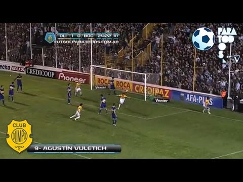Gol Vuletich. Olimpo 2 Boca 0. Torneo Inicial 2013. Fecha 6. Fútbol Para Todos.