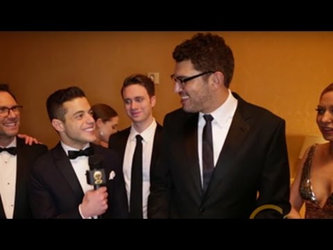 Cast of Mr Robot Winner Cam Interview - Golden Globes 2016