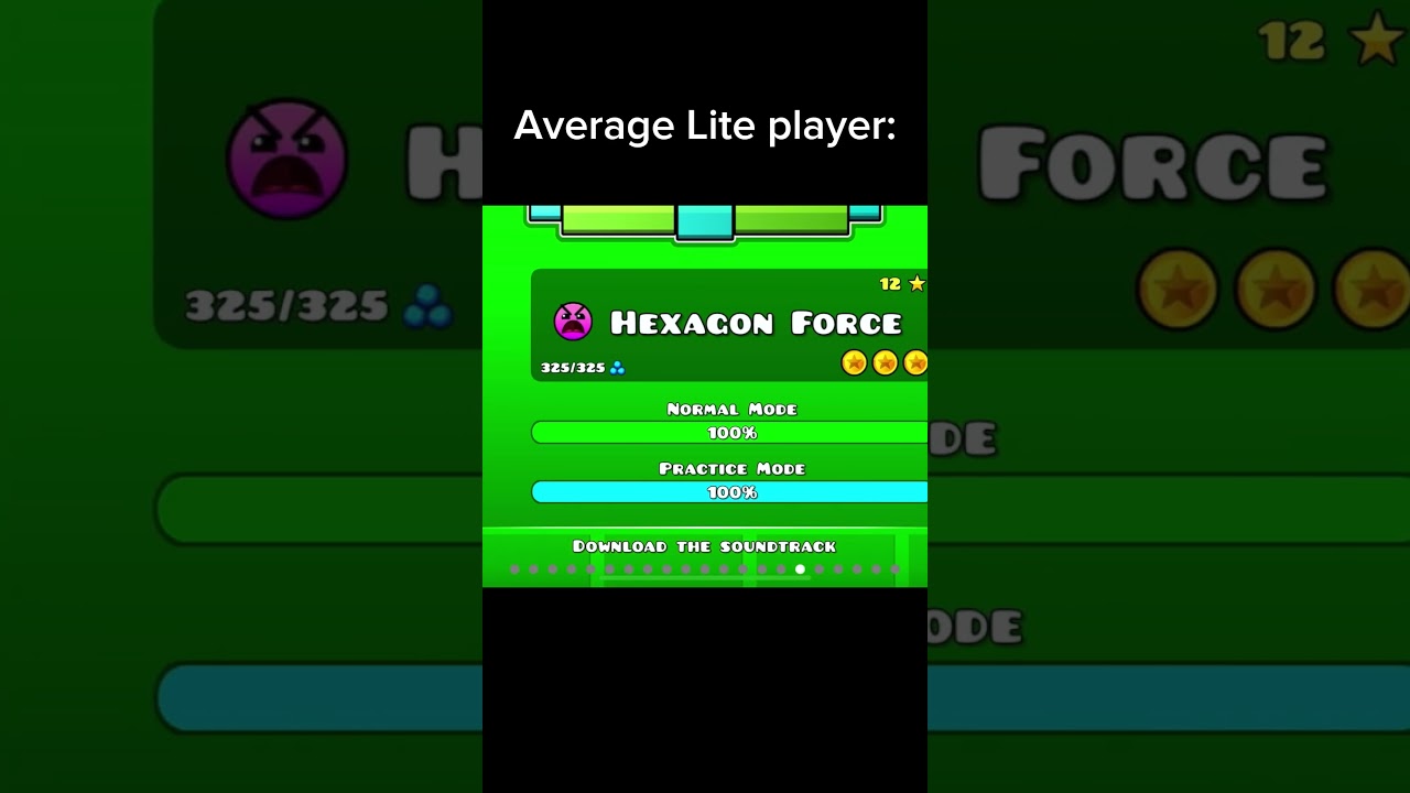 Average Geometry Dash Lite player be like… #geometrydashlite