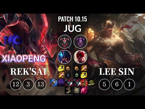 DMO Xiaopeng Rek'Sai vs Lee Sin Jungle - KR Patch 10.15