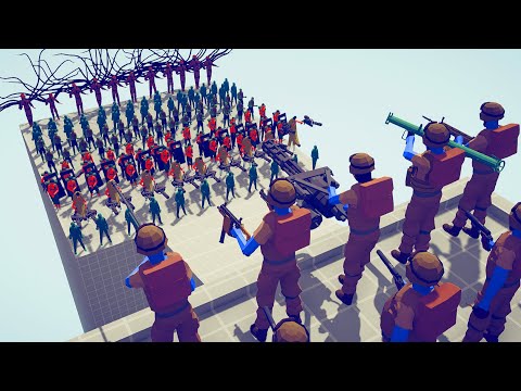 Army Soldier vs 100 Units |😱 – Totally Accurate Battle Simulator TABS
