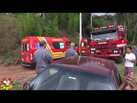 Bombeiros com todo suporte na Tragédia da cachoeirinha onde 3 pessoas morreram carbonizadas.